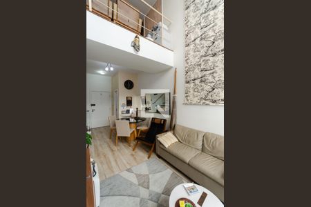 Sala de apartamento para alugar com 1 quarto, 70m² em Gonzaga, Santos
