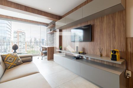 Sala de apartamento para alugar com 1 quarto, 55m² em Moema, São Paulo