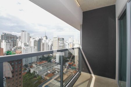 Varanda de kitnet/studio para alugar com 1 quarto, 21m² em Jardim Paulista, São Paulo